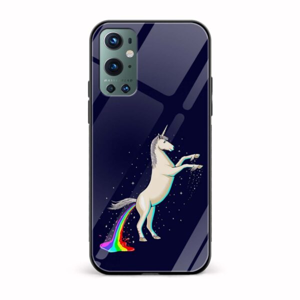Minimal - Unicorn Printed Glass Back Phone Case