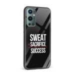 Sweat Plus Sacrifice Printed Glass Back Phone Case - Image 2
