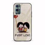 Love Printed Glass Back Phone Case