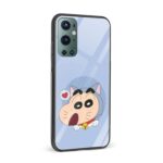 Shinchan Printed Glass Back Phone Case - Image 2