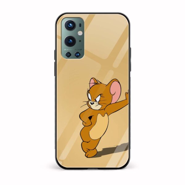 Jerry Cartoon Printed Glass Back Phone Case