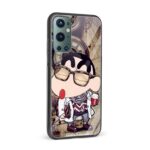 Shinchan Printed Glass Back Phone Case - Image 2