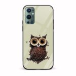 Coffee With Owl Printed Glass Back Phone Case