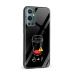 Coffee Battery Meter Printed Glass Back Phone Case - Image 2