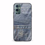 Denim Printed Glass Back Phone Case