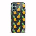 Feminine - Pineapple Printed Glass Back Phone Case