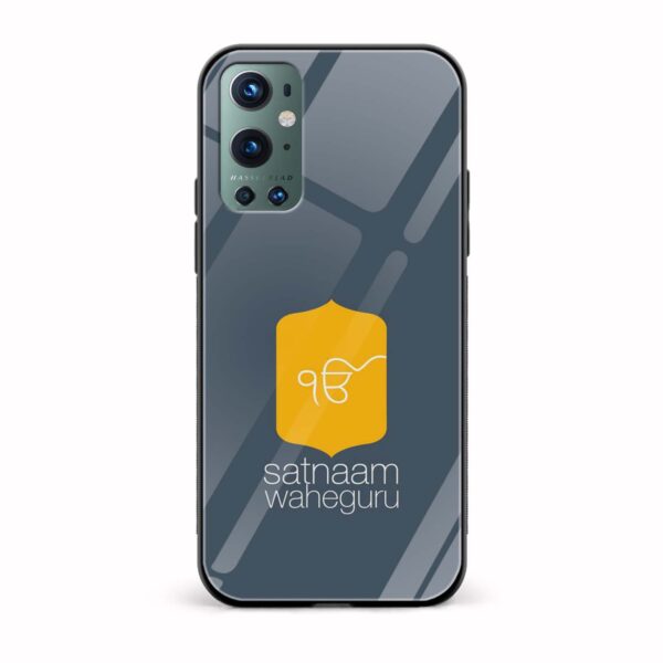 Satnam Waheguru Printed Glass Back Phone Case