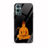 Lord Hanuman Printed Glass Back Phone Case