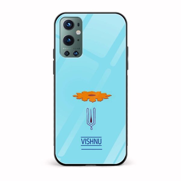 Lord Vishnu Printed Glass Back Phone Case