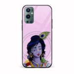 Lord Krishna Printed Glass Back Phone Case