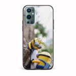 Minion Printed Glass Back Phone Case