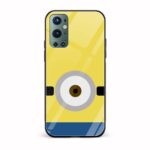 Minion Printed Glass Back Phone Case