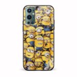 Minion Printed Glass Back Phone Case