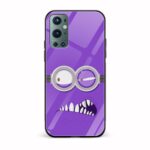 Minion Printed Glass Back Phone Case