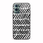 Black and White Printed Glass Back Phone Case