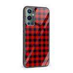 Checks Printed Glass Back Phone Case - Image 2