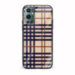 Checks Printed Glass Back Phone Case