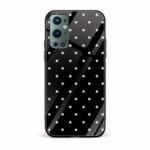 Black and White Printed Glass Back Phone Case