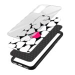 Black and White Printed Glass Back Phone Case - Image 3