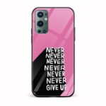 Typography Printed Glass Back Phone Case