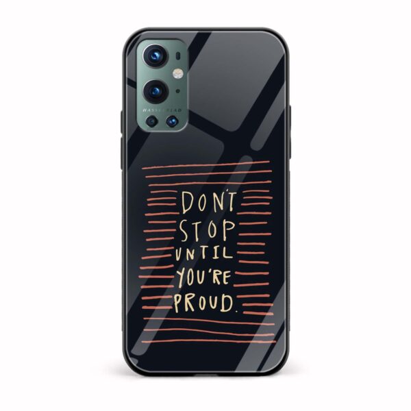 Typography - Don't Stop Printed Glass Back Phone Case