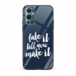 Typography Printed Glass Back Phone Case