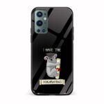 Typography Printed Glass Back Phone Case