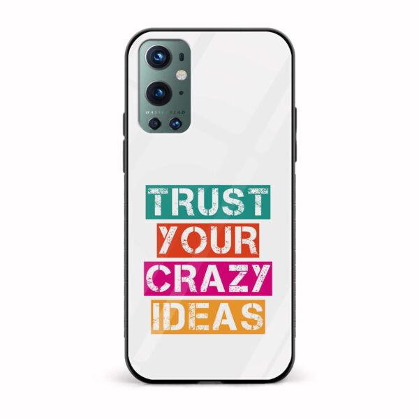 Typography Printed Glass Back Phone Case