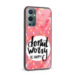 Typography- Don't Worry Printed Glass Back Phone Case - Image 2