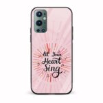 Typography - Let Your Heart Sing Printed Glass Back Phone Case