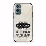Typography Printed Glass Back Phone Case