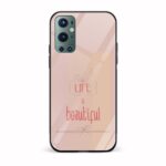 Typography Printed Glass Back Phone Case
