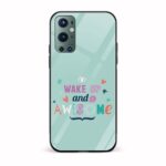 Typography - Wake Up And Be Awesome Printed Glass Back Phone Case