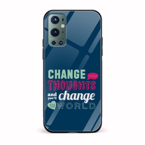 Typography Printed Glass Back Phone Case