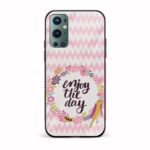 Typography - Enjoy The Day Printed Glass Back Phone Case