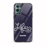Typography Printed Glass Back Phone Case