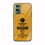 Typography Printed Glass Back Phone Case