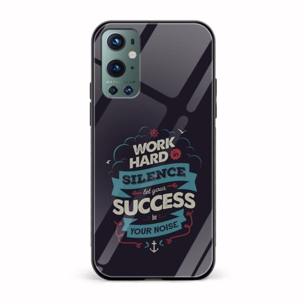 Typography Printed Glass Back Phone Case