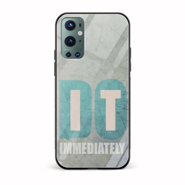 Typography Printed Glass Back Phone Case