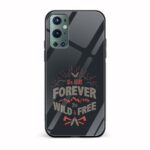 Typography - Be Wild And Free Printed Glass Back Phone Case