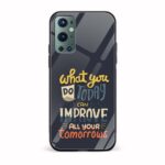 Typography Printed Glass Back Phone Case