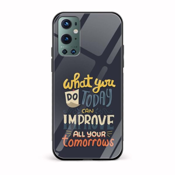 Typography Printed Glass Back Phone Case