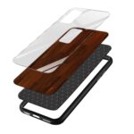 Wooden Texture Printed Glass Back Phone Case - Image 3