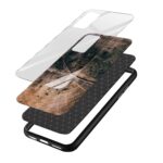 Wooden Texture Printed Glass Back Phone Case - Image 3