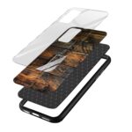 Wooden Texture Printed Glass Back Phone Case - Image 3
