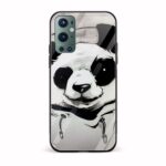 Panda Printed Glass Back Phone Case