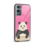 Panda Printed Glass Back Phone Case - Image 2