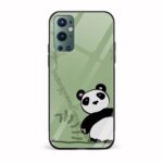 Panda Printed Glass Back Phone Case