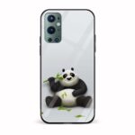 Panda Printed Glass Back Phone Case