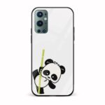 Panda Printed Glass Back Phone Case